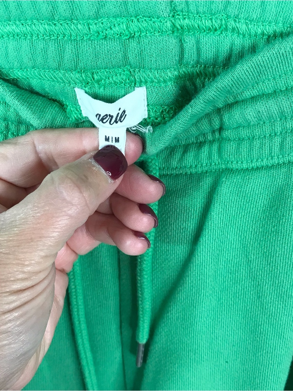 aerie Bright Green Drawstring Joggers Sz Medium - Picture 9 of 9
